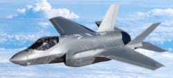 Lockheed Martin F-35A in flight. Lockheed Martin F-35A in flight.
