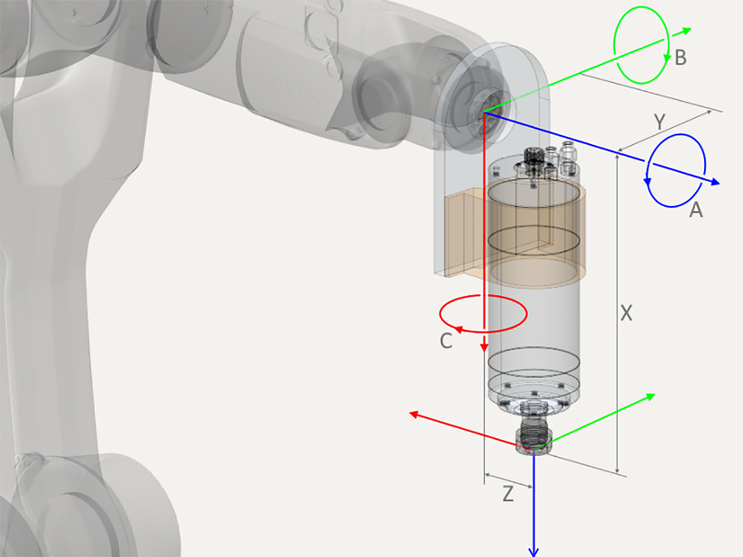 SprutCAM Tech&rsquo;s Robot Calibration mobile app measures the positions of various points on the tool and using these measurements to calculate the position of the TCP.