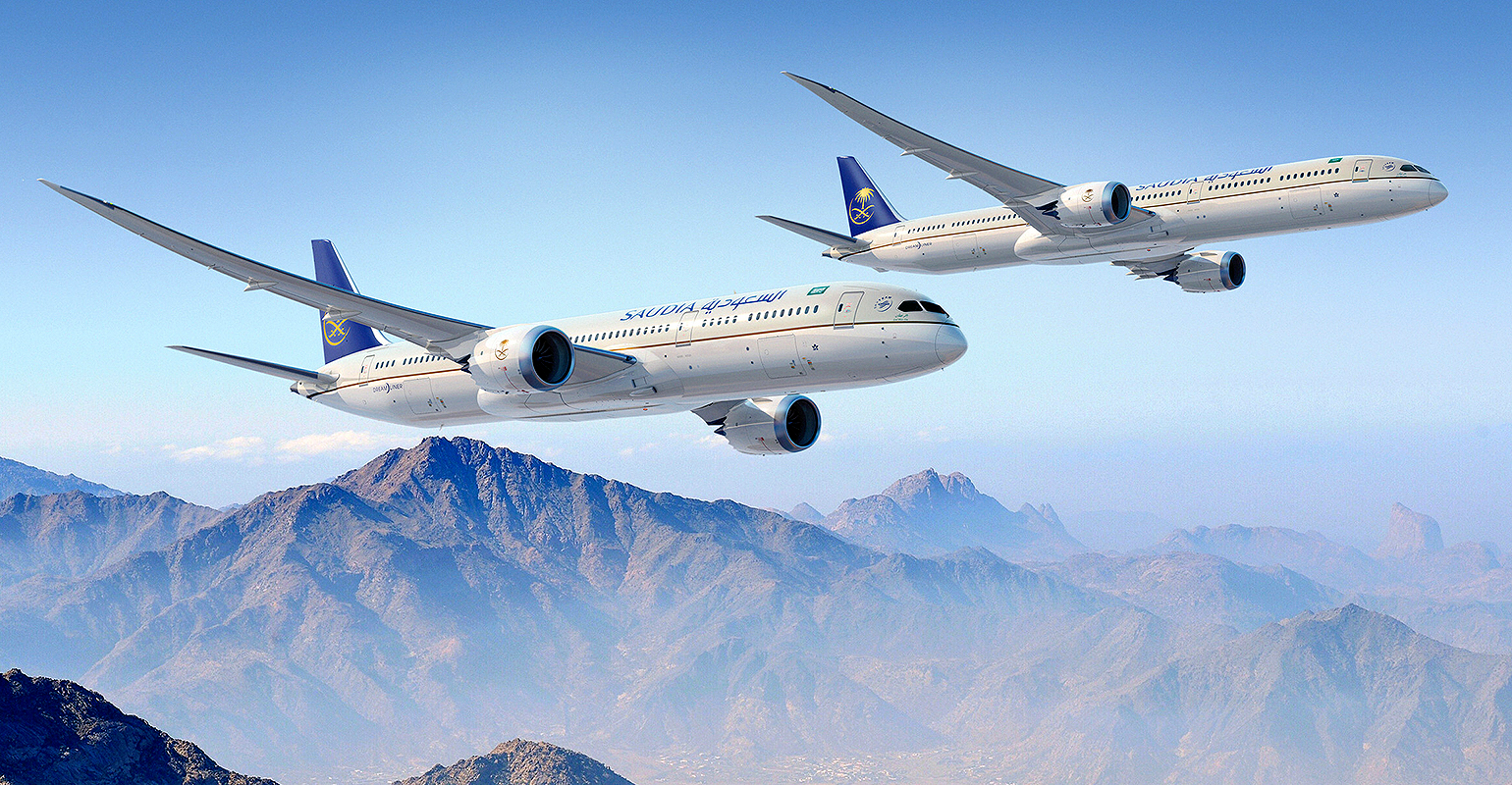 Saudi Arabian Airlines is one of two carriers to book orders for 39 new 787 Dreamliners, part of KSA&rsquo;s plan to grow its international air-travel business.