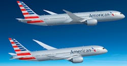 Boeing 787 Dreamliners, shown in American Airlines livery. Boeing 787 Dreamliners, shown in American Airlines livery.
