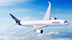 Airbus A350-1000 in Lufthansa livery. Airbus A350-1000 in Lufthansa livery.