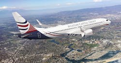 Boeing and Aviation Capital Group announce order for 12 737-8 jets, July 2022. Boeing and Aviation Capital Group announce order for 12 737-8 jets, July 2022.