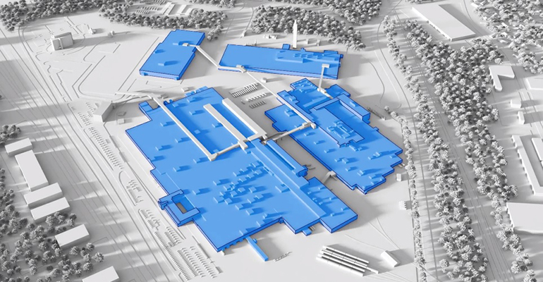 Ford illustration of modernization plan for Oakville, Ont., BEV complex.