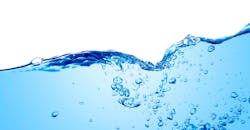 Clear blue water. Clear blue water.