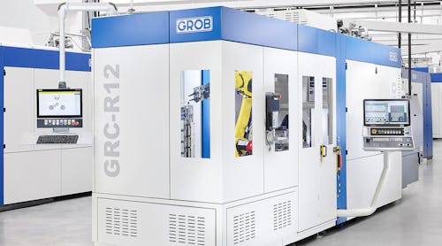 GRC-R12 Robot Cell for the GROB G150 five-axis universal machining center