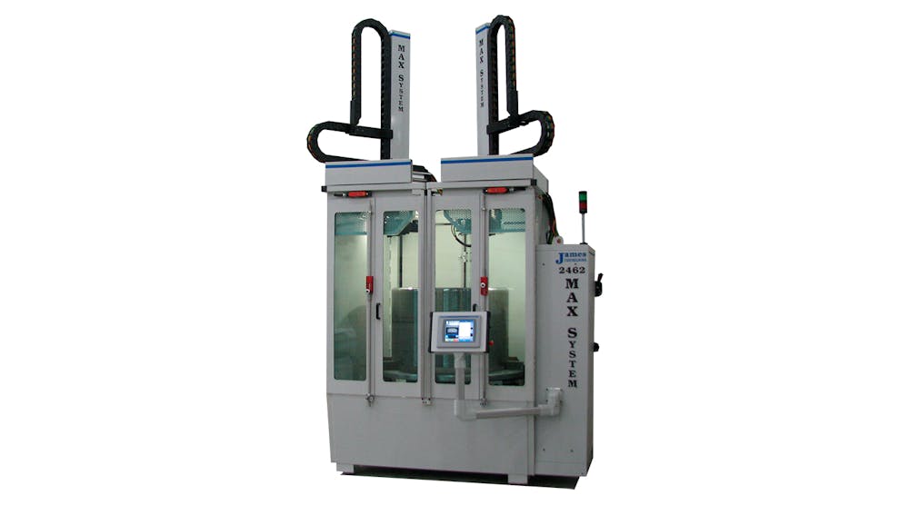 James Engineering MAX System&trade; CNC-type deburring and chamfering machine.
