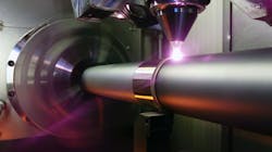 The Simultaneous Machining and Coating (SMaC) process allows simultaneous additive manufacturing and mechanical processing of components. Corrosion and wear protection coatings and functional surfaces can be produced more quickly and with reduced tool wear. The Simultaneous Machining and Coating (SMaC) process allows simultaneous additive manufacturing and mechanical processing of components. Corrosion and wear protection coatings and functional surfaces can be produced more quickly and with reduced tool wear.