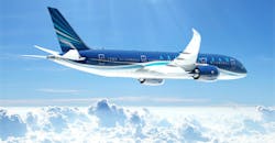 B787-8 illustration, Azerbaijan Airlines B787-8 illustration, Azerbaijan Airlines