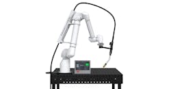 Productive Robotics’ Blaze welding cobot is designed to work with existing equipment. Productive Robotics’ Blaze welding cobot is designed to work with existing equipment.
