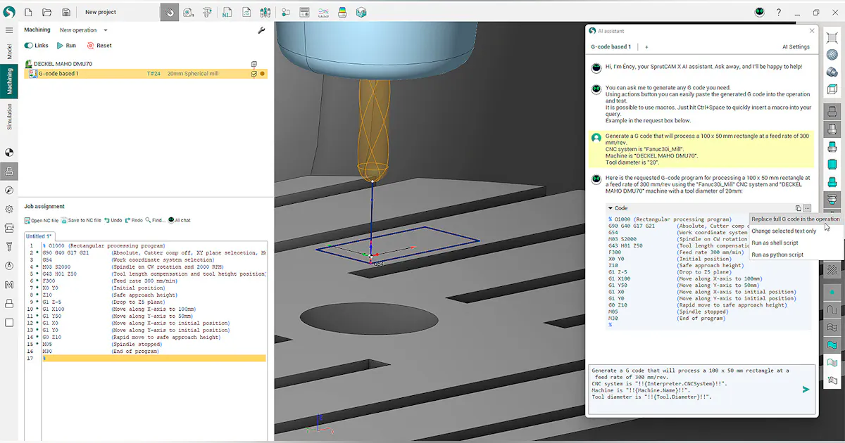 CAD/CAM Software Integrates AI Virtual Assistant | SprutCAM | American ...