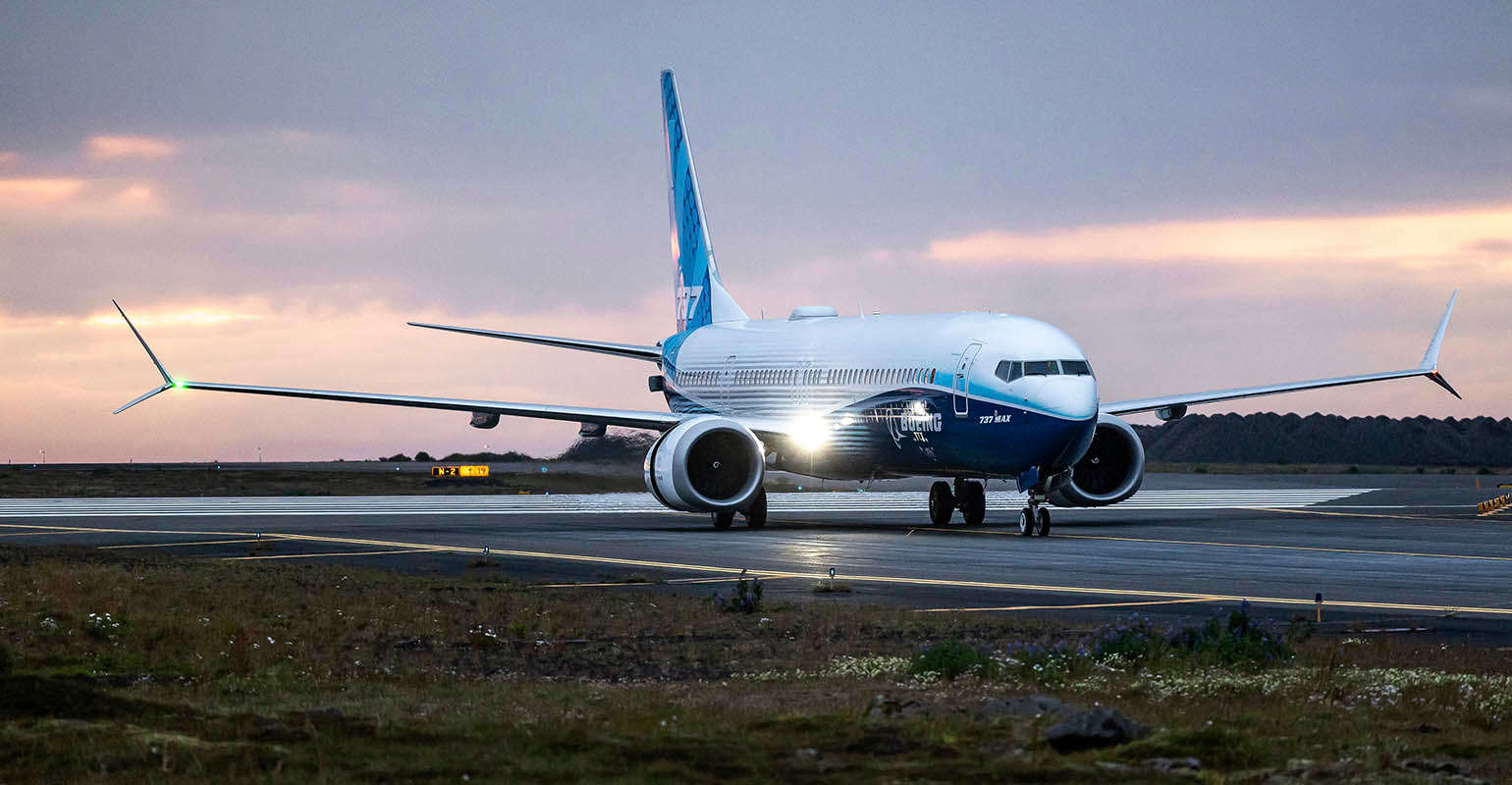 Boeing&rsquo;s largest single-aisle airplane - the 737-10 - completed its first international landing, arriving in Iceland on its way to the Farnborough International Airshow, July 2022.