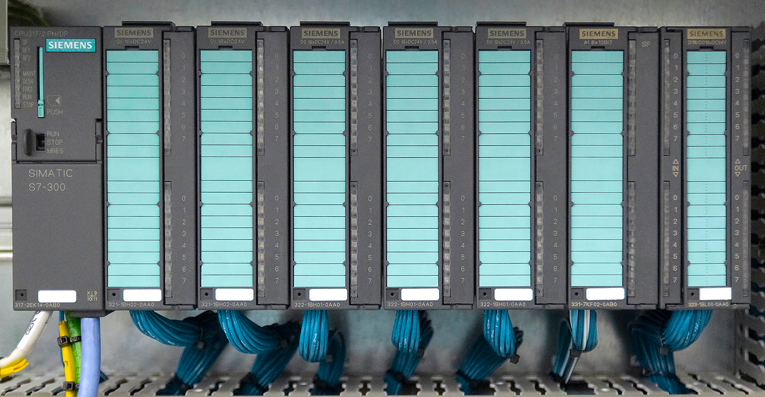 Siemens PLC for industrial process control.