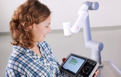 The GoFa 10 and GoFa 12 cobots are straightforward to program, deploy, and use, lowering barriers to automation for first-time users and SMEs. Set-up is made easy with lead-through programming and ABB’s Wizard easy programming software. The GoFa 10 and GoFa 12 cobots are straightforward to program, deploy, and use, lowering barriers to automation for first-time users and SMEs. Set-up is made easy with lead-through programming and ABB’s Wizard easy programming software.