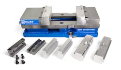Kurt DX6 with CARVESMART master jaws and machined aluminum jaw extrusions. Kurt DX6 with CARVESMART master jaws and machined aluminum jaw extrusions.