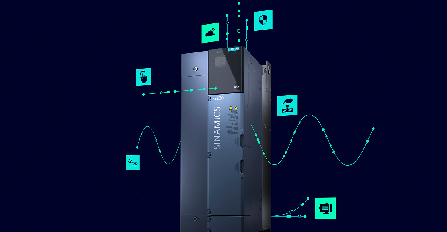The new SINAMICS G220 high-performance multi-purpose, adjustable speed drive for greater efficiency, easier engineering, quicker setup and improved sustainability.