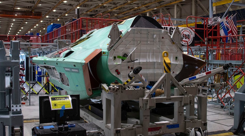 The 900th F-35 fuselage section, produced by Northrop Grumman in Palmdale, California.
