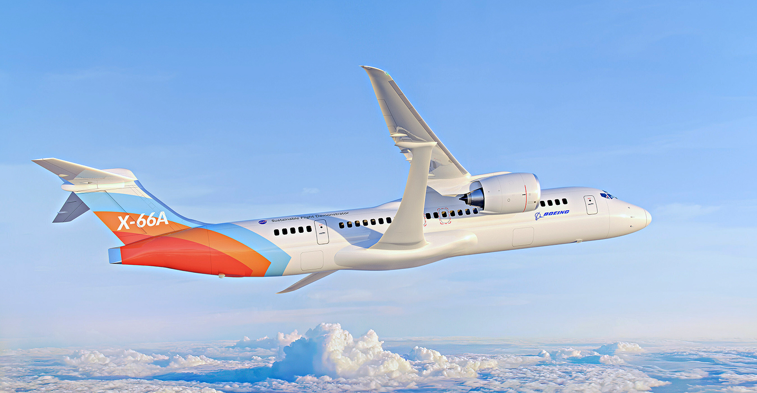 Boeing illustration of the X-66 concept aircraft.