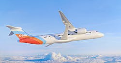 Boeing illustration of the X-66 concept aircraft. Boeing illustration of the X-66 concept aircraft.