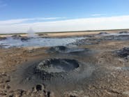Thermal mud pits at Controlled Thermal Resources&rsquo; project site at the Salton Sea, in California. The Hell&rsquo;s Kitchen project will recover lithium from geothermal brines, using renewable energy and steam to produce battery-grade lithium.