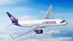 Airbus A320neo in HK Express livery. Airbus A320neo in HK Express livery.
