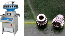 Polyservice micro vortex vibrators MR10 and D3/D4 are used for deburring and rounding of punched or turned small and micro parts.