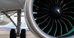 Airbus A321neo aircraft`s PW1133G engine and left main landing gear. Airbus A321neo aircraft`s PW1133G engine and left main landing gear.