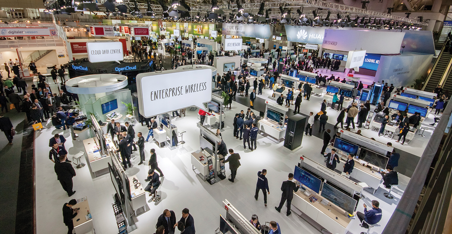 Hall 2 at CeBIT information technology trade show in Hannover, Germany on March 15, 2016.