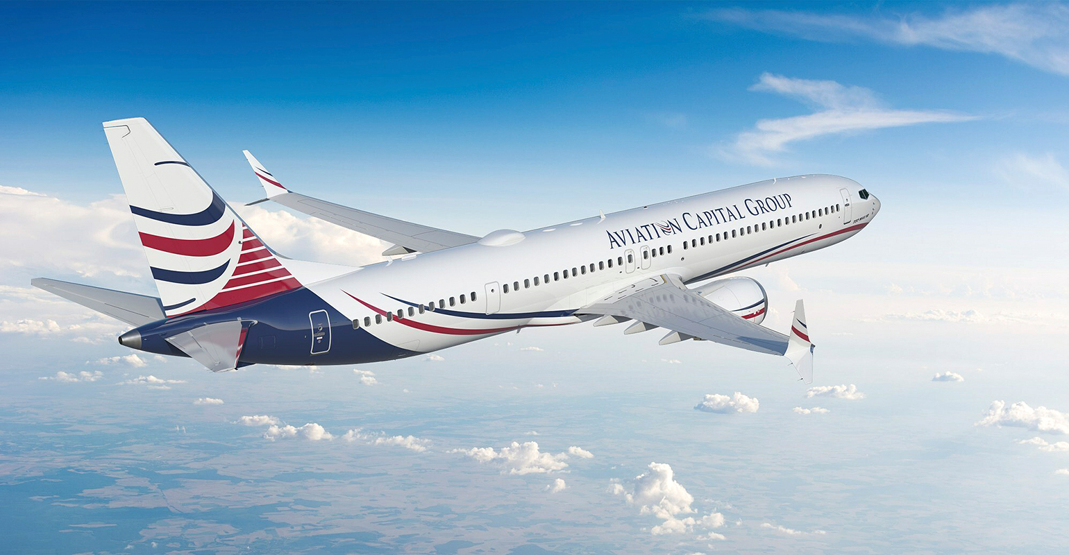 Boeing 737 MAX 8 illustrated in Aviation Capital Group livery.