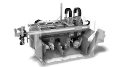 Interior view of the German Machine Tools of America Profilator 300-V gear-cutting machine.