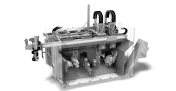 Interior view of the German Machine Tools of America Profilator 300-V gear-cutting machine. Interior view of the German Machine Tools of America Profilator 300-V gear-cutting machine.