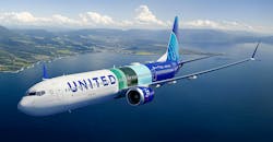 A United Airlines 737 10 will be used to conduct a test for the Boeing/NASA Sustainable Flight Demonstrator project. A United Airlines 737 10 will be used to conduct a test for the Boeing/NASA Sustainable Flight Demonstrator project.