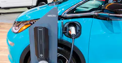 Charging a Chevrolet Bolt EV (display.) Charging a Chevrolet Bolt EV (display.)