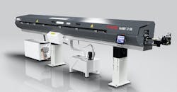 The new FMB Turbo 3-38 bar feeder for sliding headstock CNC lathes. The new FMB Turbo 3-38 bar feeder for sliding headstock CNC lathes.