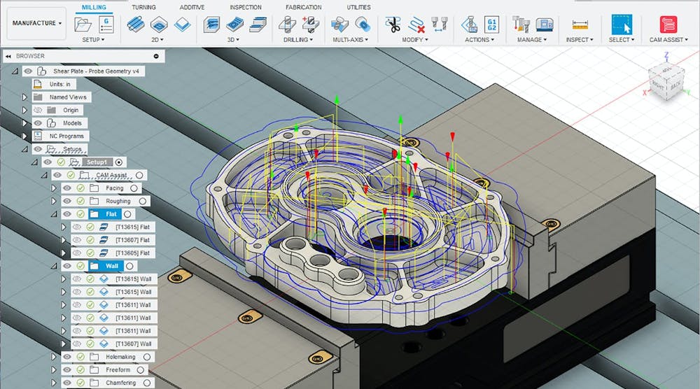 CAM Assist, from CloudNC, automatically generates professional machining strategies in seconds at the click of a button, accelerating CAM programming time by up to 80%.
