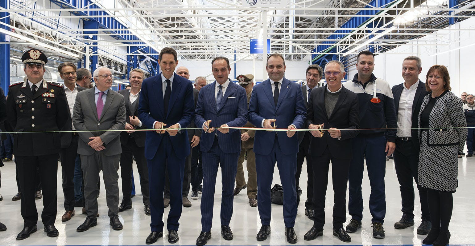 Chairman John Elkann and CEO Carlos Tavares inaugurated the operations and attended the ribbon cutting for Stellantis&rsquo; Circular Economy Hub in Turin, Italy.