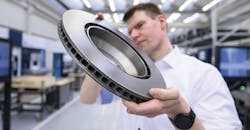 Brake discs coated by high-speed laser metal deposition emit less particulate matter than conventional brake discs, according to the process developer. Brake discs coated by high-speed laser metal deposition emit less particulate matter than conventional brake discs, according to the process developer.
