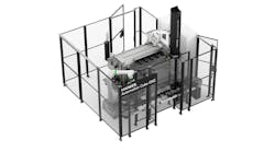 Haimer’s Automation Cube One robotized work cell. Haimer’s Automation Cube One robotized work cell.