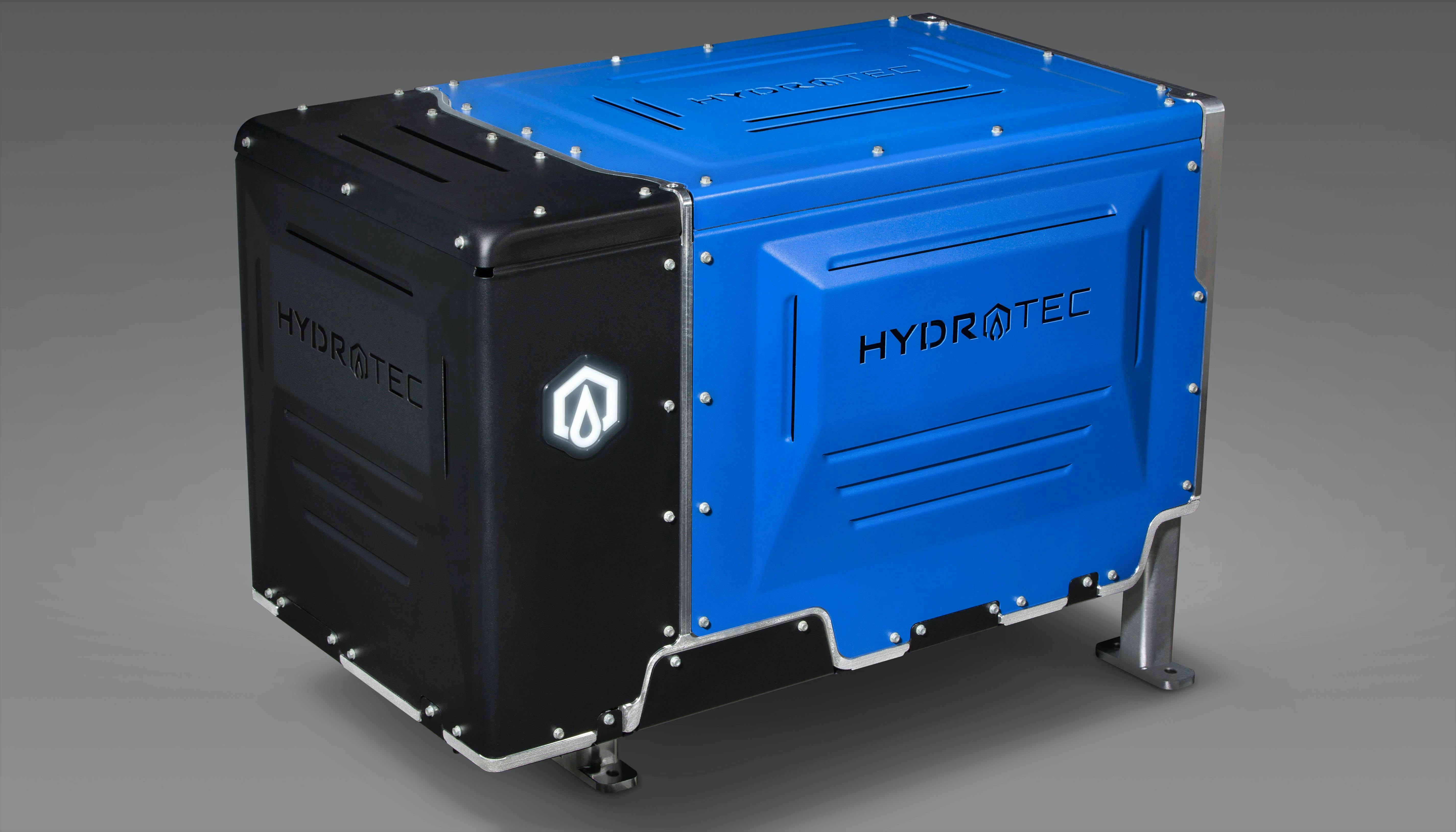 General Motors&rsquo; Hydrotec power cubes contain more than 300 fuel cells in which hydrogen and oxygen are combined to generate electricity through an electrochemical reaction.