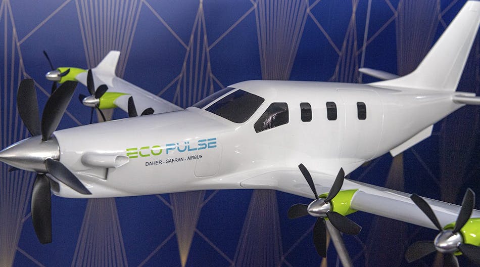 The EcoPulse hybrid-electric distributed propulsion aircraft.