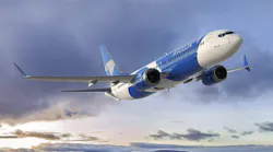 A Boeing 737 MAX-8 in Avolon livery.