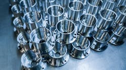 CNC-machined aerospace parts. CNC-machined aerospace parts.