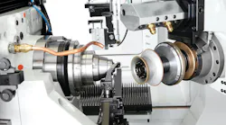 Tool grinding on an ANCA MX7 Linear machine.