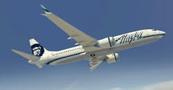 Boeing 737 MAX portrayed in Alaska Airlines livery. Boeing 737 MAX portrayed in Alaska Airlines livery.