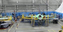 F-35 Lightning II Joint Strike Fighter assembly and outfitting. F-35 Lightning II Joint Strike Fighter assembly and outfitting.