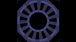 A Gerber design file for a PCB stator.