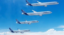 Airbus illustration of its four aircraft series: A220, A320, A330, and A350. Airbus illustration of its four aircraft series: A220, A320, A330, and A350.