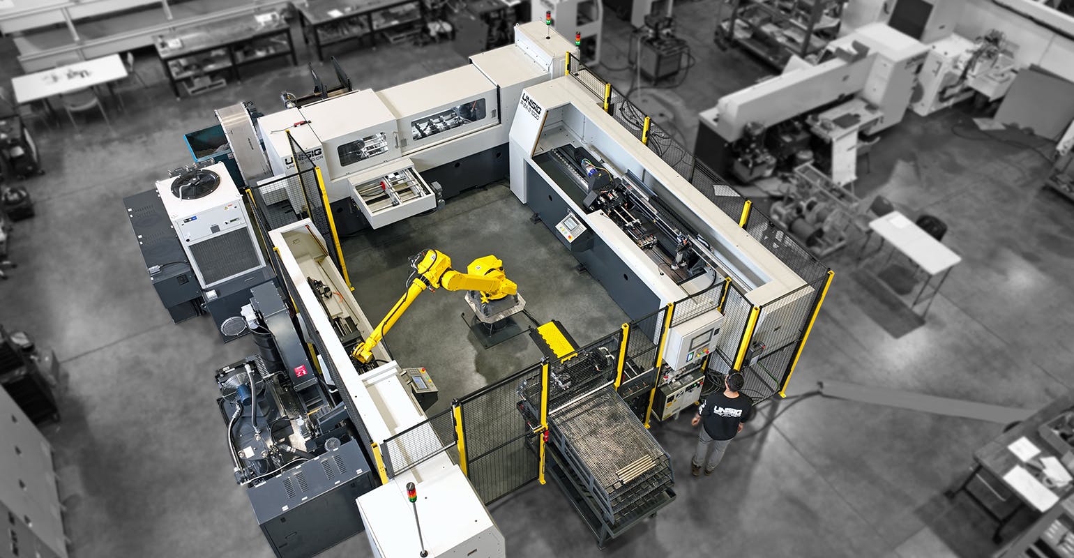 The UNISIG R-4-2-2 fully automated production cell.