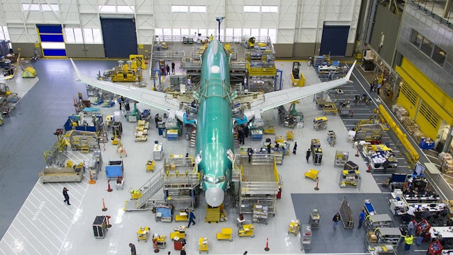 Boeing starts final assembly of the first 737 MAX, 2015.