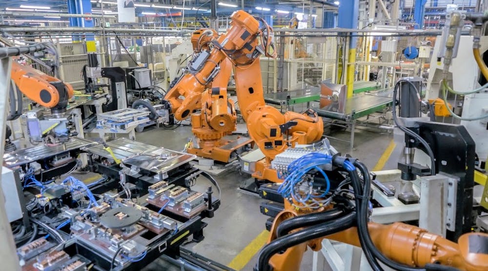 Automotive industrial robot installation.