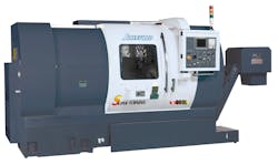 Absolute Machine Tools’ Johnford SL-300L-II “super slant bed” turning center. Absolute Machine Tools’ Johnford SL-300L-II “super slant bed” turning center.